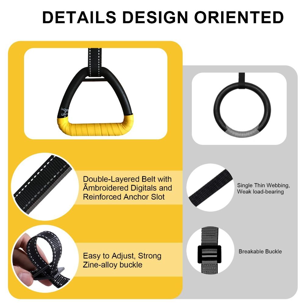 1 Pair Premium No-Punch Gymnas - Gymnastic Ring 评论和价格