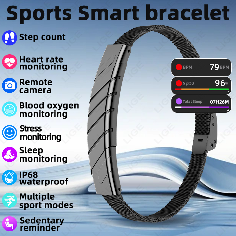 LIGE Casual Smart Bracelet Fit - Gymnastic Ring 评论和价格