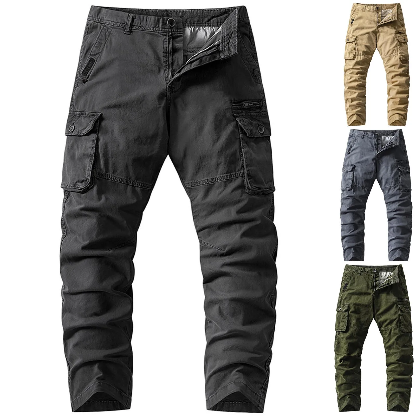 Man's Slim Fit Cargo Pants Cas - Crossfit Belt 评论和价格