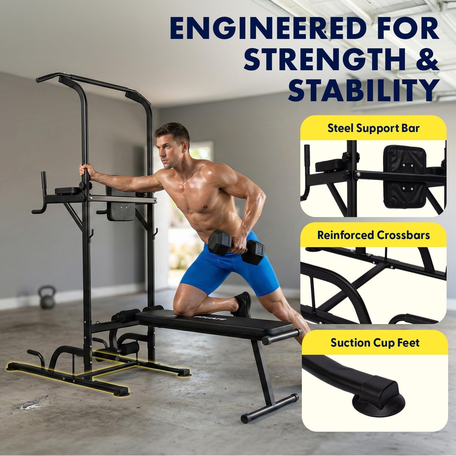 All-in-One Power Tower Pull-Up - Pull Up Bar 评论和价格