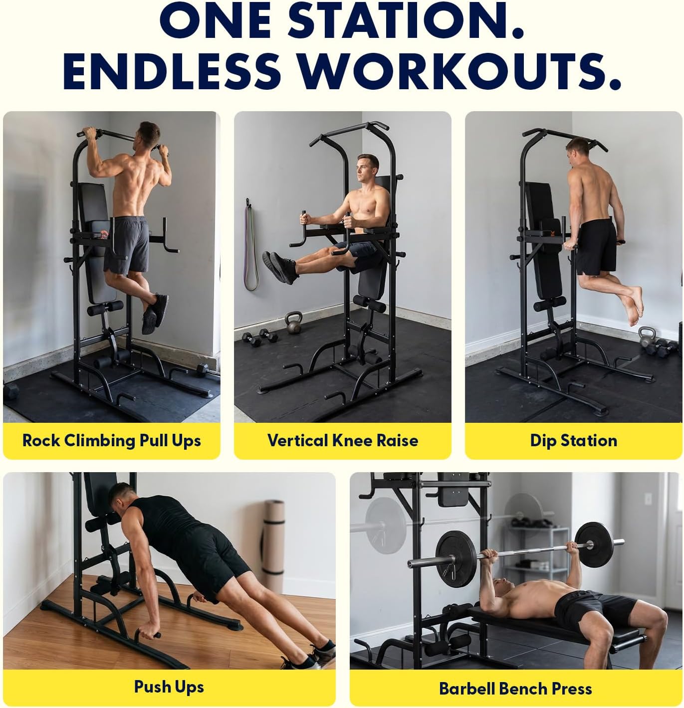 All-in-One Power Tower Pull-Up - Pull Up Bar 评论和价格